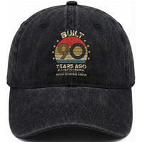 Funny 90th Birthday Washed Cotton Baseball Cap Vintage Retro Built 90 Years Ago