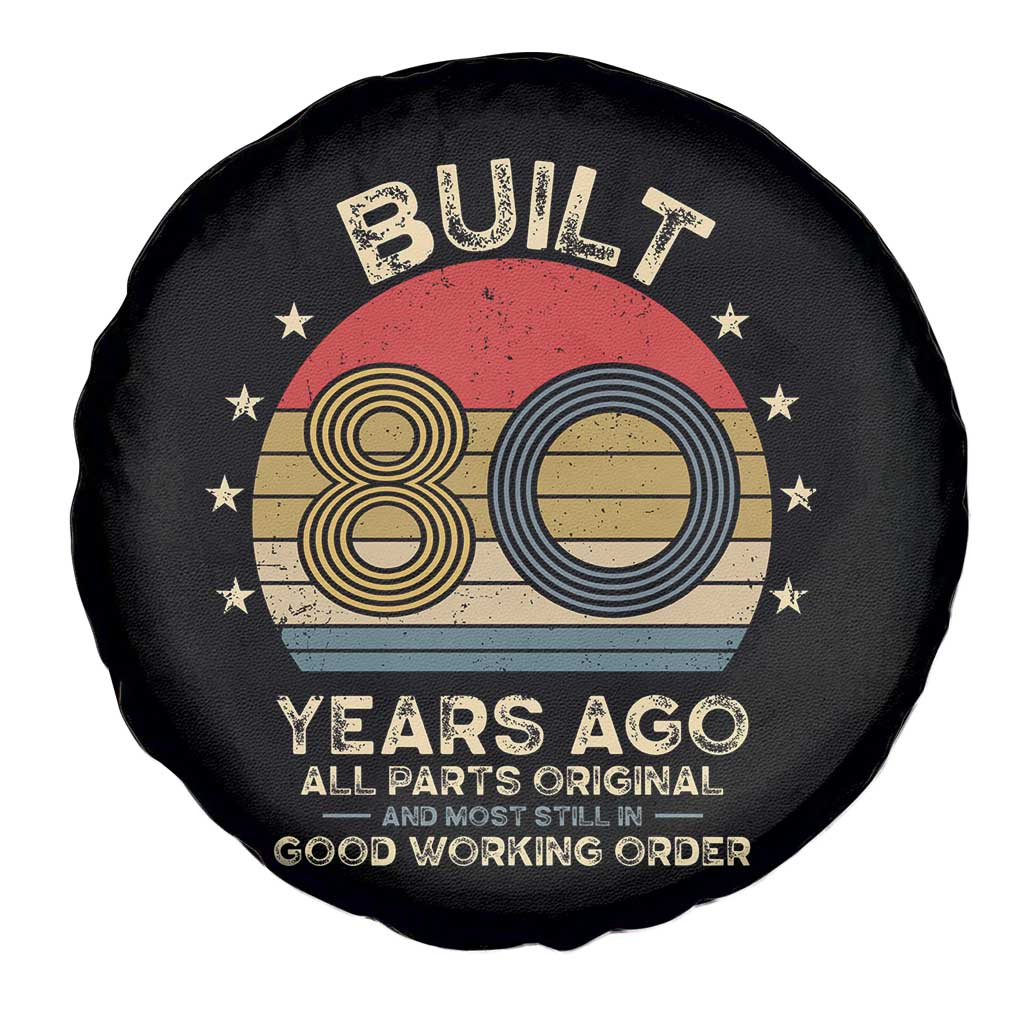 Funny 80th Birthday Spare Tire Cover Vintage Retro Built 80 Years Ago