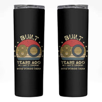 Funny 80th Birthday Skinny Tumbler Vintage Retro Built 80 Years Ago