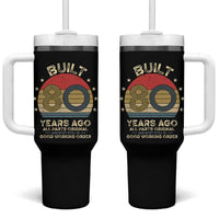 Funny 80th Birthday Tumbler With Handle Vintage Retro Built 80 Years Ago