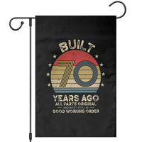 Funny 70th Birthday Garden Flag Vintage Retro Built 70 Years Ago