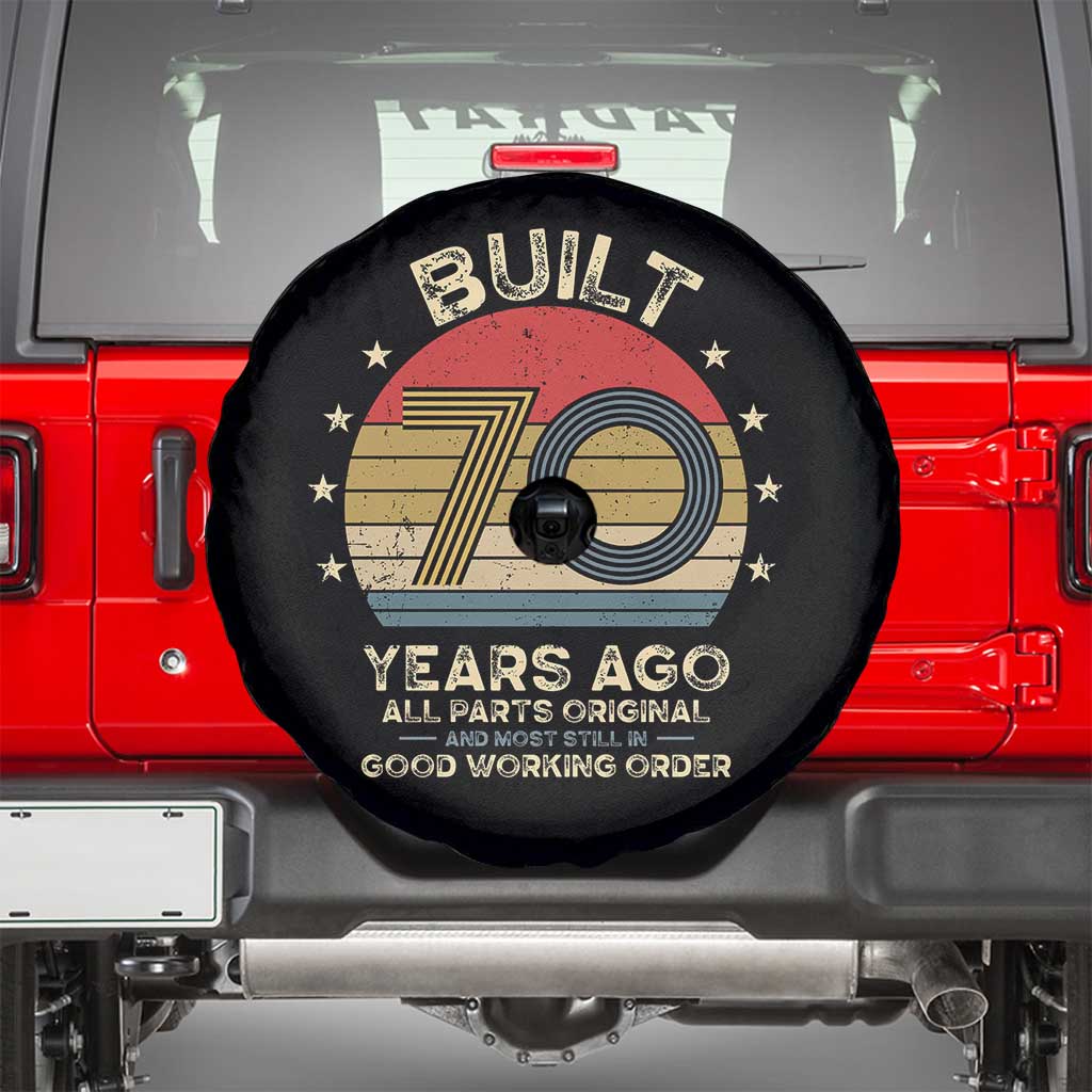 Funny 70th Birthday Spare Tire Cover Vintage Retro Built 70 Years Ago