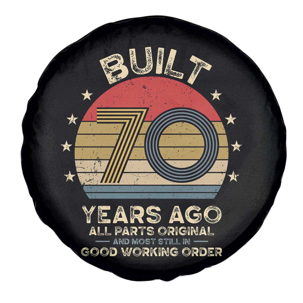 Funny 70th Birthday Spare Tire Cover Vintage Retro Built 70 Years Ago