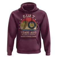 Funny 70th Birthday Hoodie Vintage Retro Built 70 Years Ago
