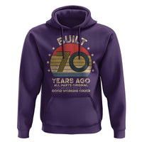 Funny 70th Birthday Hoodie Vintage Retro Built 70 Years Ago