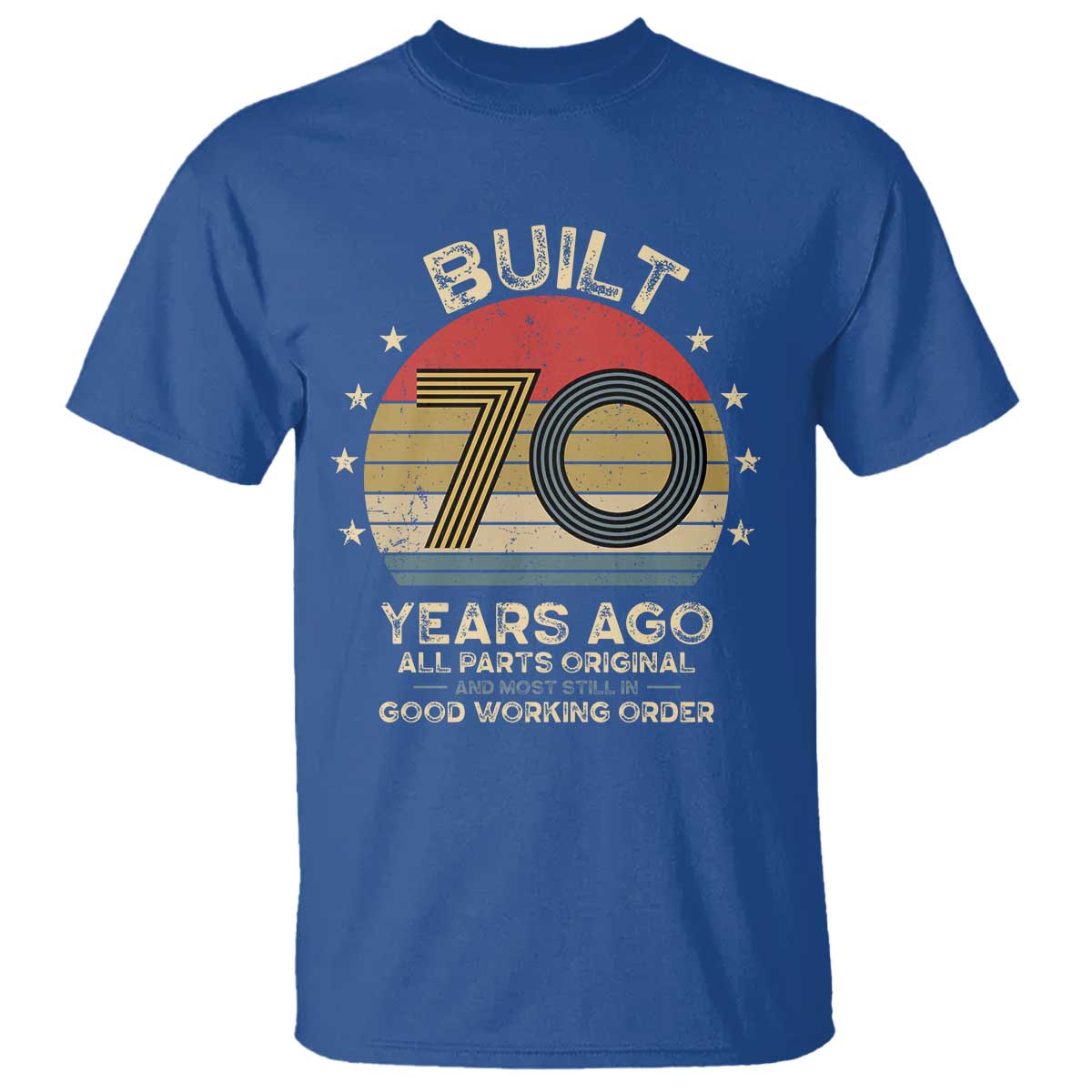 Funny 70th Birthday T Shirt Vintage Retro Built 70 Years Ago