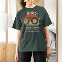 Funny 70th Birthday T Shirt For Women Vintage Retro Built 70 Years Ago