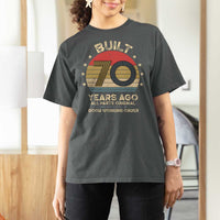 Funny 70th Birthday T Shirt For Women Vintage Retro Built 70 Years Ago