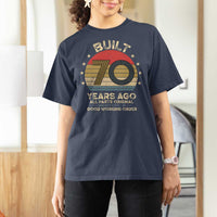 Funny 70th Birthday T Shirt For Women Vintage Retro Built 70 Years Ago