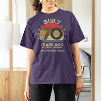 Funny 70th Birthday T Shirt For Women Vintage Retro Built 70 Years Ago