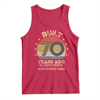 Funny 70th Birthday Tank Top Vintage Retro Built 70 Years Ago
