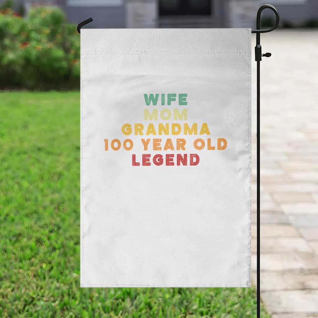 100th Birthday Gifts For Women Garden Flag Wife Mom Grandma 100 Year Old Legend