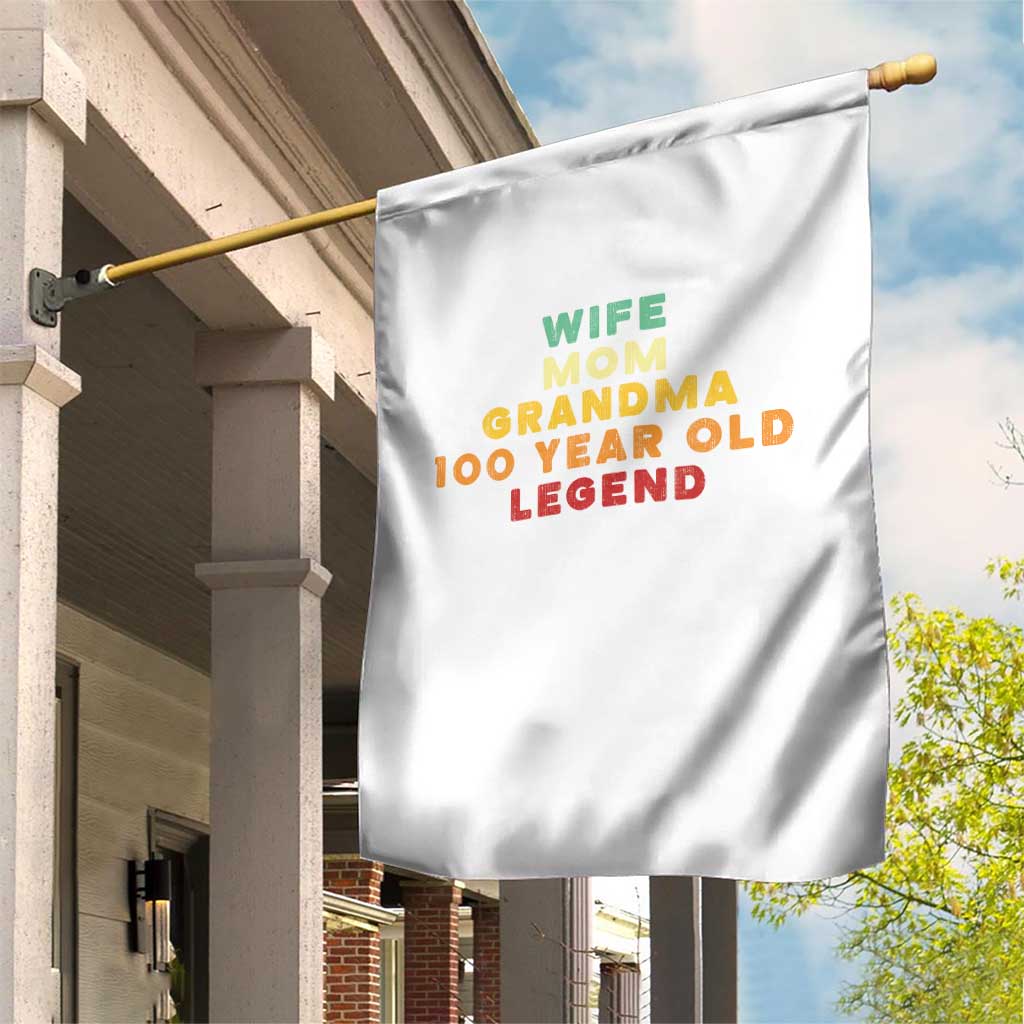 100th Birthday Gifts For Women Garden Flag Wife Mom Grandma 100 Year Old Legend