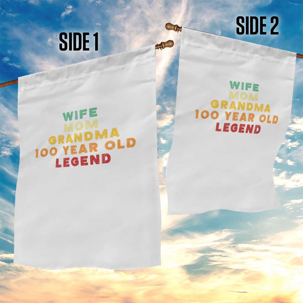 100th Birthday Gifts For Women Garden Flag Wife Mom Grandma 100 Year Old Legend