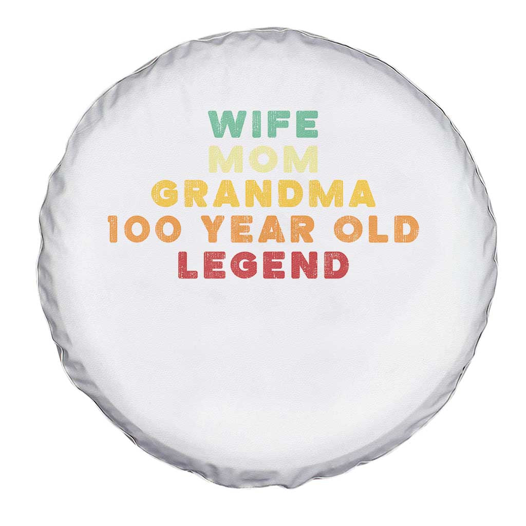 100th Birthday Gifts For Women Spare Tire Cover Wife Mom Grandma 100 Year Old Legend