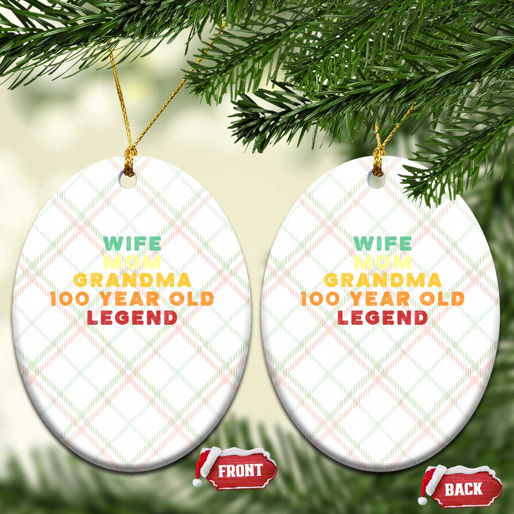 100th Birthday Gifts For Women Ceramic Ornament Wife Mom Grandma 100 Year Old Legend