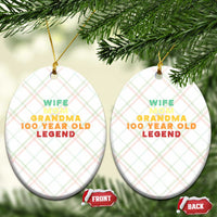 100th Birthday Gifts For Women Ceramic Ornament Wife Mom Grandma 100 Year Old Legend