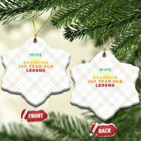 100th Birthday Gifts For Women Ceramic Ornament Wife Mom Grandma 100 Year Old Legend