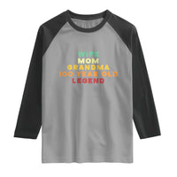 100th Birthday Gifts For Women Raglan Shirt Wife Mom Grandma 100 Year Old Legend
