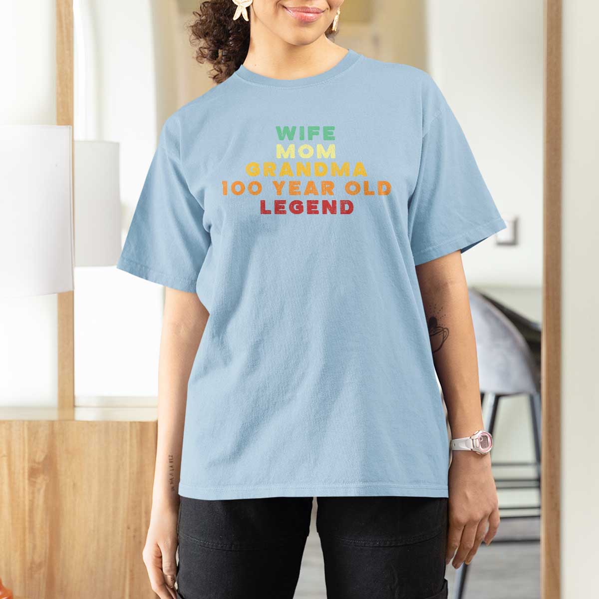 100th Birthday Gifts For Women T Shirt For Women Wife Mom Grandma 100 Year Old Legend