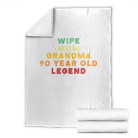 90th Birthday Gifts For Women Throw Blanket Wife Mom Grandma 90 Year Old Legend
