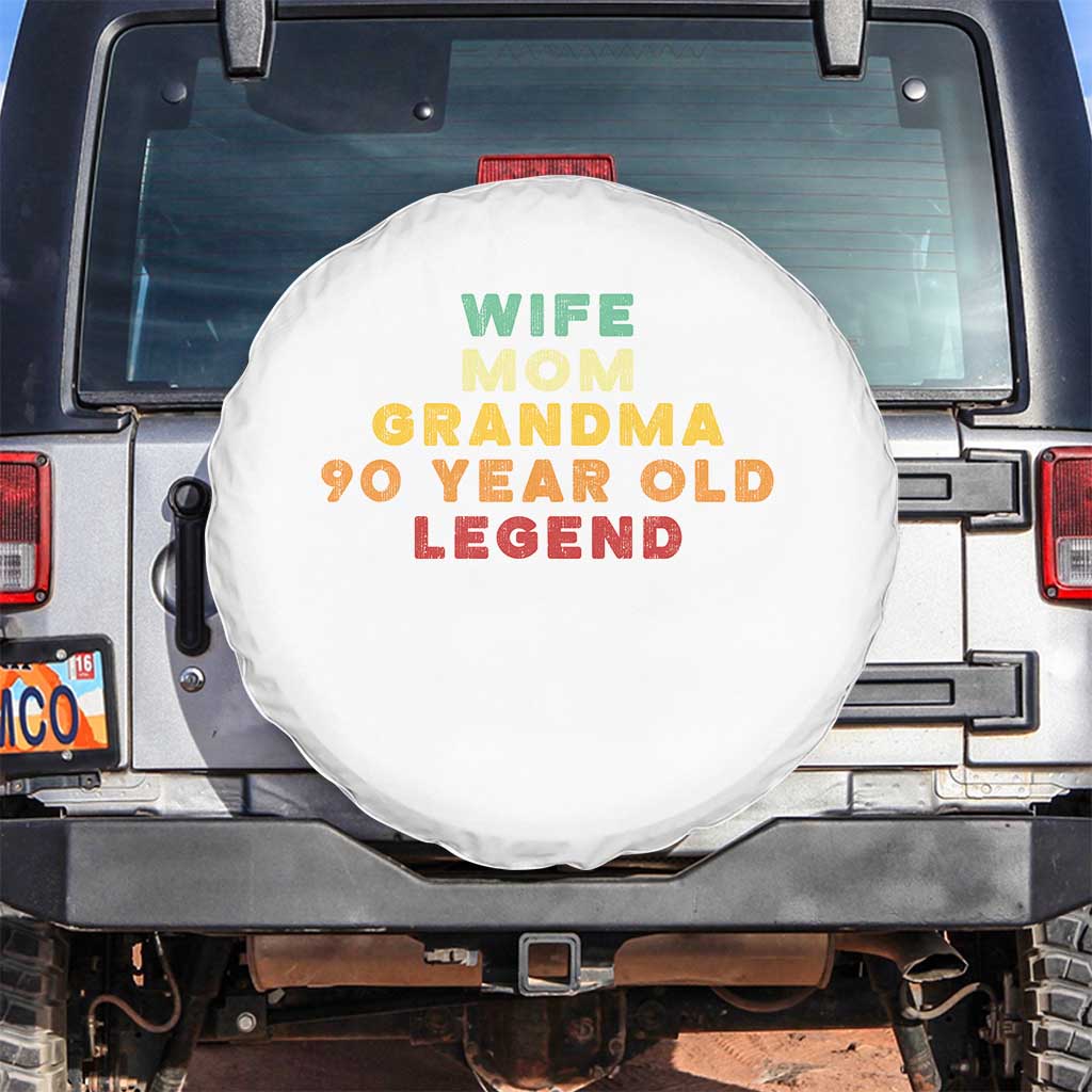 90th Birthday Gifts For Women Spare Tire Cover Wife Mom Grandma 90 Year Old Legend