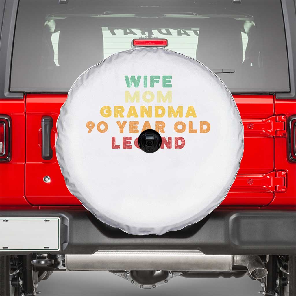 90th Birthday Gifts For Women Spare Tire Cover Wife Mom Grandma 90 Year Old Legend