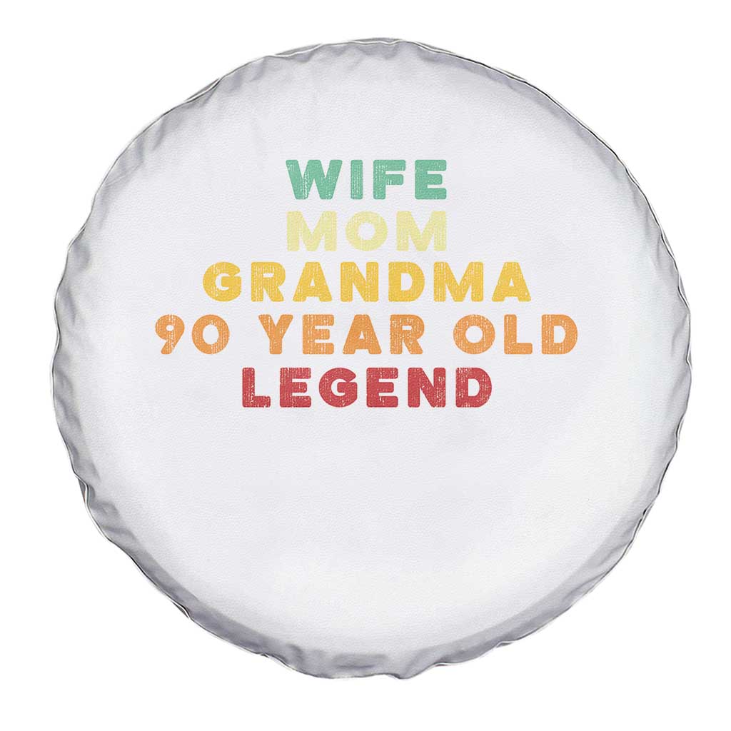 90th Birthday Gifts For Women Spare Tire Cover Wife Mom Grandma 90 Year Old Legend