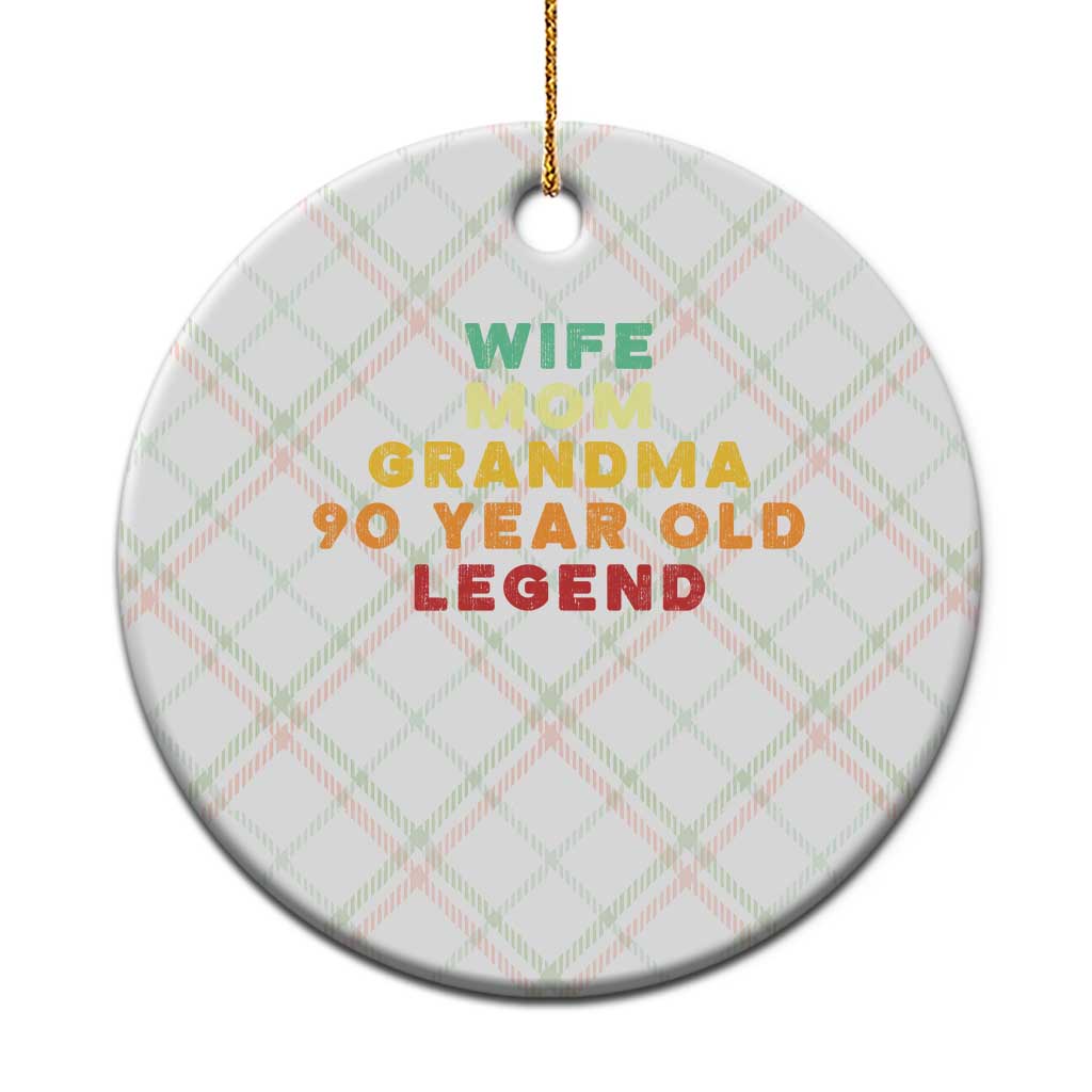 90th Birthday Gifts For Women Ceramic Ornament Wife Mom Grandma 90 Year Old Legend