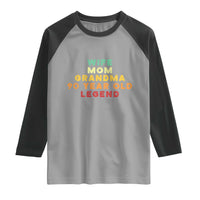 90th Birthday Gifts For Women Raglan Shirt Wife Mom Grandma 90 Year Old Legend