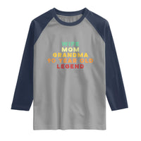 90th Birthday Gifts For Women Raglan Shirt Wife Mom Grandma 90 Year Old Legend