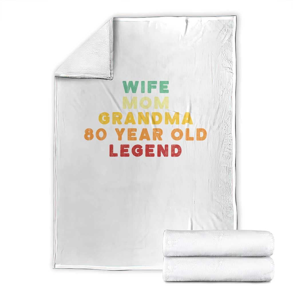 80th Birthday Gifts For Women Throw Blanket Wife Mom Grandma 80 Year Old Legend