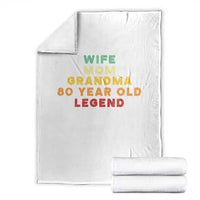 80th Birthday Gifts For Women Throw Blanket Wife Mom Grandma 80 Year Old Legend
