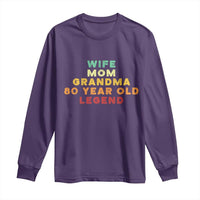 80th Birthday Gifts For Women Long Sleeve Shirt Wife Mom Grandma 80 Year Old Legend