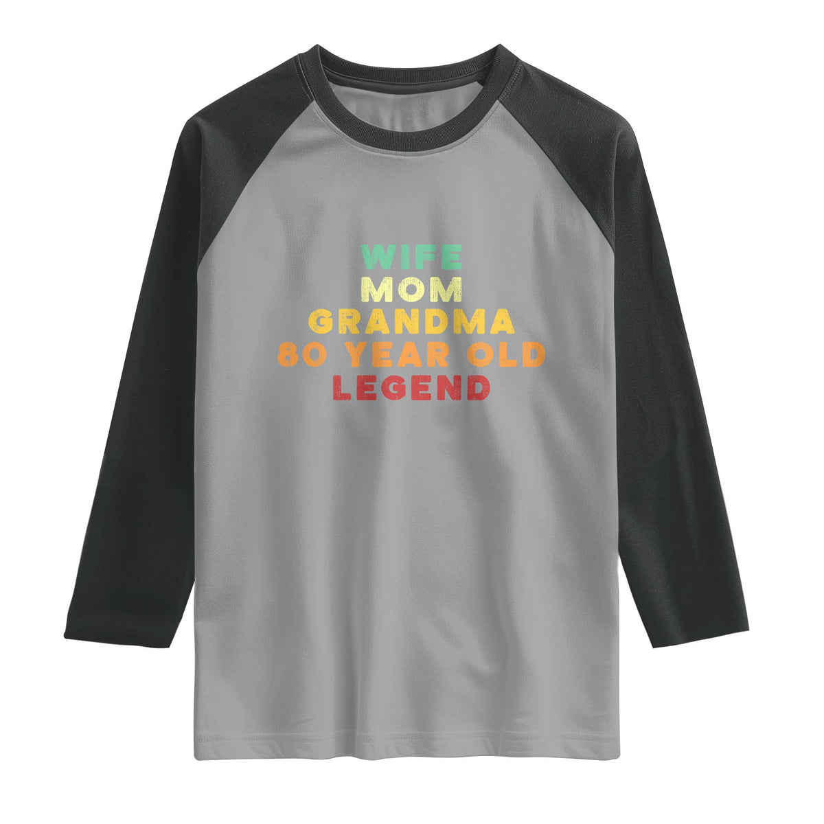 80th Birthday Gifts For Women Raglan Shirt Wife Mom Grandma 80 Year Old Legend
