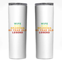 80th Birthday Gifts For Women Skinny Tumbler Wife Mom Grandma 80 Year Old Legend