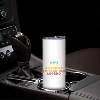 80th Birthday Gifts For Women Skinny Tumbler Wife Mom Grandma 80 Year Old Legend