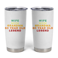 80th Birthday Gifts For Women Tumbler Cup Wife Mom Grandma 80 Year Old Legend