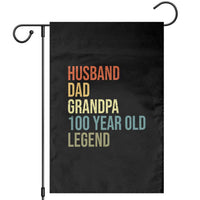 100th Birthday Garden Flag Husband Dad Grandpa 100 Year Old Legend