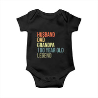 100th Birthday Baby Onesie Husband Dad Grandpa 100 Year Old Legend