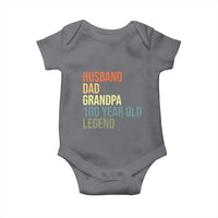100th Birthday Baby Onesie Husband Dad Grandpa 100 Year Old Legend