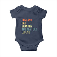 100th Birthday Baby Onesie Husband Dad Grandpa 100 Year Old Legend