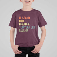 100th Birthday T Shirt For Kid Husband Dad Grandpa 100 Year Old Legend