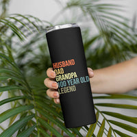 100th Birthday Skinny Tumbler Husband Dad Grandpa 100 Year Old Legend