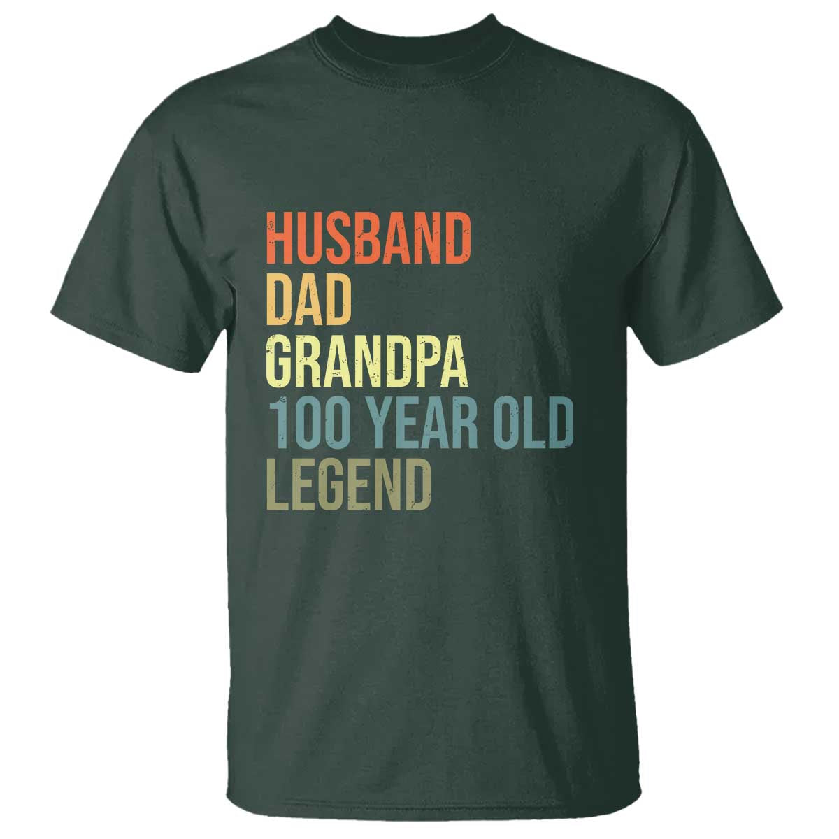 100th Birthday T Shirt Husband Dad Grandpa 100 Year Old Legend