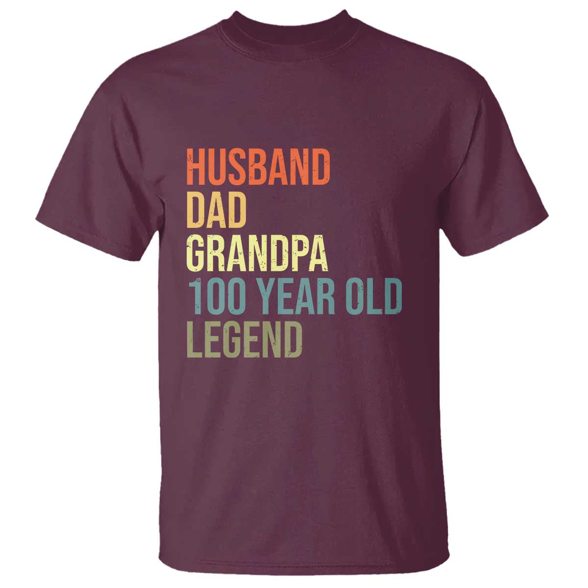 100th Birthday T Shirt Husband Dad Grandpa 100 Year Old Legend