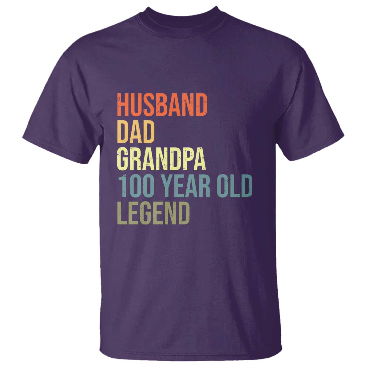 100th Birthday T Shirt Husband Dad Grandpa 100 Year Old Legend
