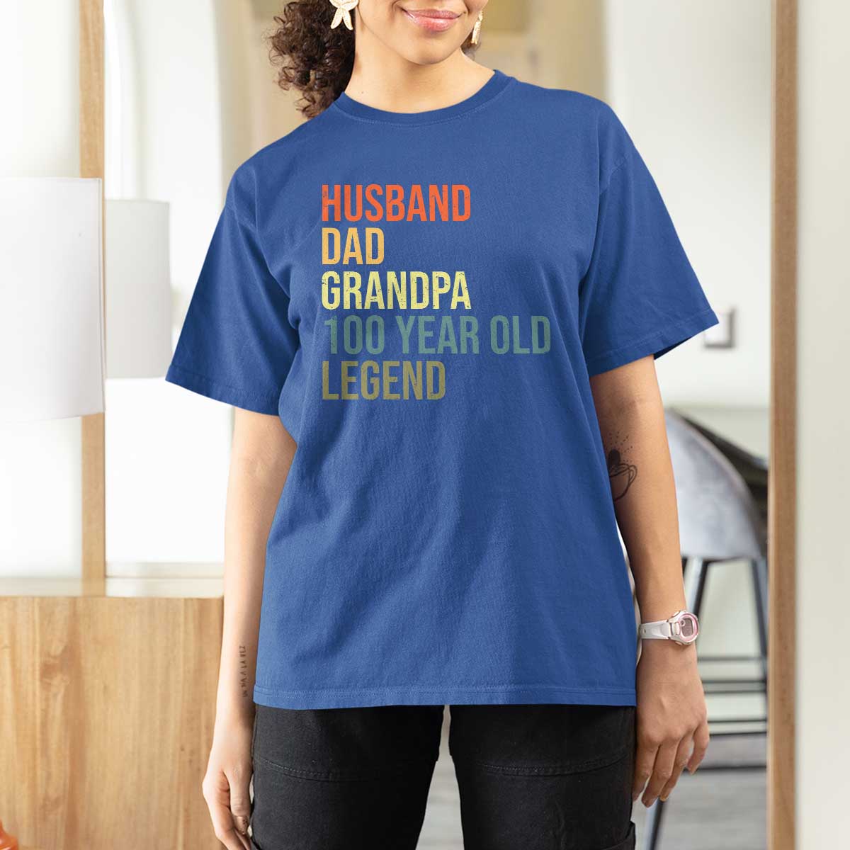 100th Birthday T Shirt For Women Husband Dad Grandpa 100 Year Old Legend