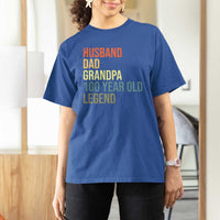 100th Birthday T Shirt For Women Husband Dad Grandpa 100 Year Old Legend