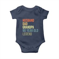 90th Birthday Baby Onesie Husband Dad Grandpa 90 Year Old Legend
